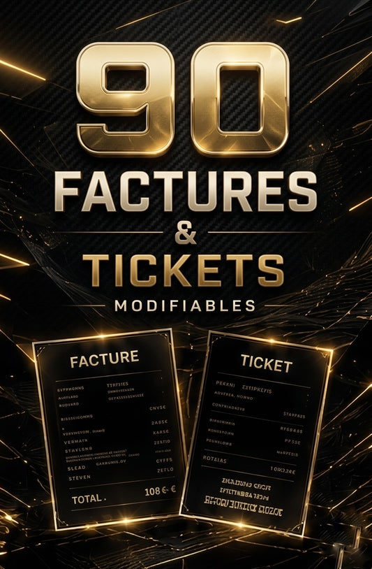 PACK FACTURES ET TICKETS MODIFIABLES
